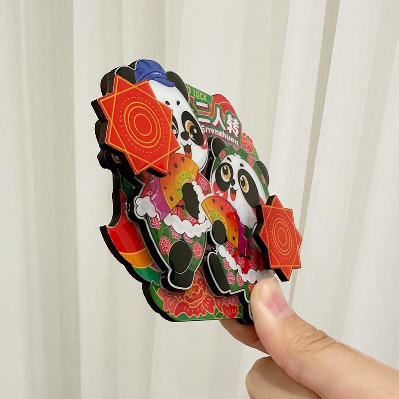 Beliebter Panda Kühlschrankmagnet 3D Cartoon Kühlschrankmagnet Harz Kühlschrankmagnet für Küchendekoration