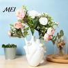 Decorative Resin Vase Heart Shaped Flower Vases, Vase, Creative Holder, Modern Art Durable Arranger Style for Home Wedding Valentine Gift Desktop