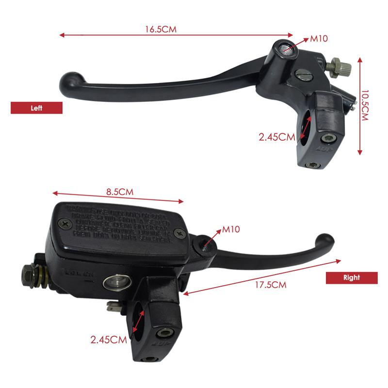 1"; 24,5 mm univerzální páčky brzdové spojky hlavního válce pro motocykl Honda SHADOW STEED 600 400VT 600VT