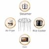 Stainless Steel Air Fryer Skewer Stand Non-Stick Vertical Grill Rack Barbecue Grill  Home Kitchen