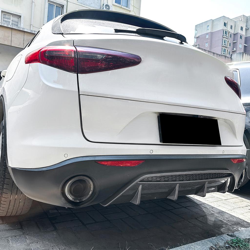 Car Rear Bumper Diffuser Lip Splitters Spoiler Rear Bumper Protector Guard For Alfa Romeo Stelvio 2017-2025