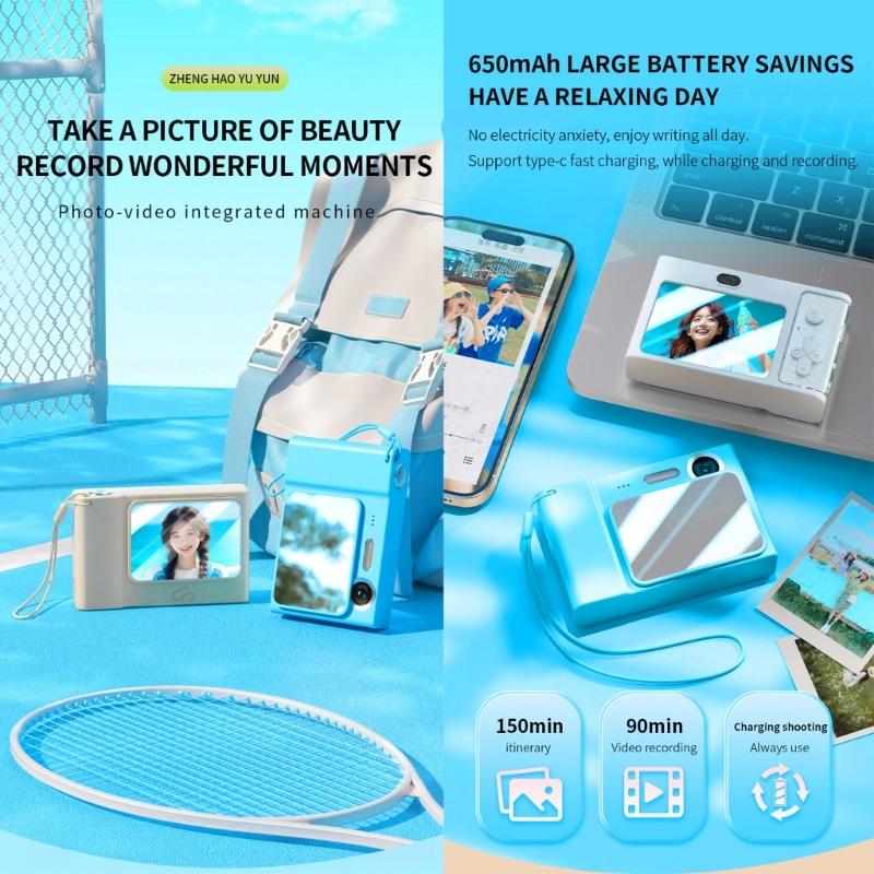 Portable Digital Camera 1080P 48MP Retro CCD Card Machine Memory Card Transmission Supported for Students Kids