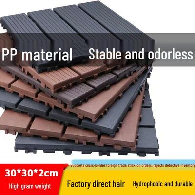 Eco-Friendly PP Plastic Wood Interlocking Balcony Flooring for Outdoor Renovation
