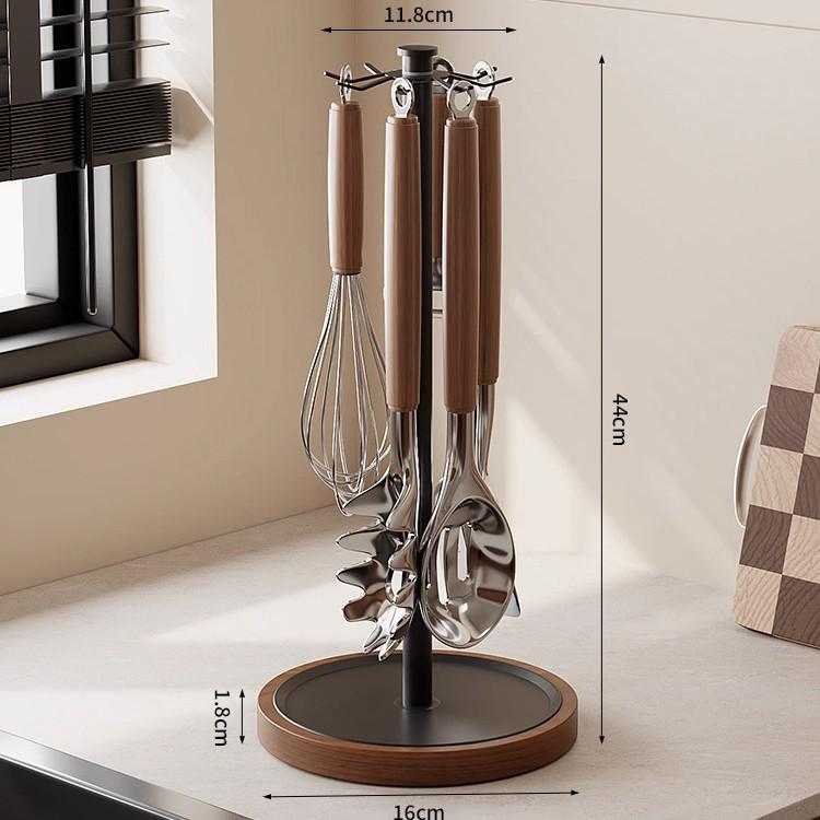 Gun Gray Wall-Mounted Kitchen Spice Rack: No-Punch Multi-functional Storage Shelf