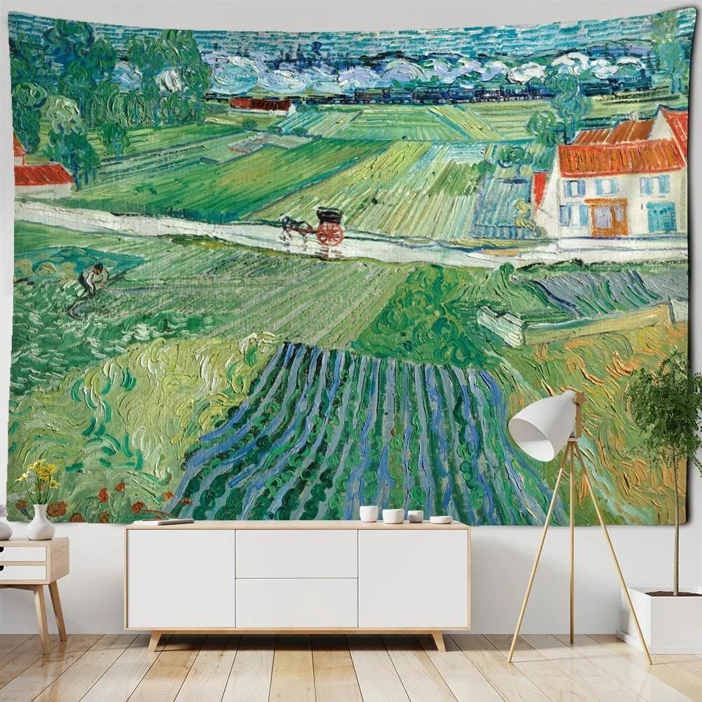 

Natures Canvas Tapestry Lush Forest Vibrant Fields Unique Wall Art for Home Decor Living Room Art Lover Gift 74x94cm(29x37in)