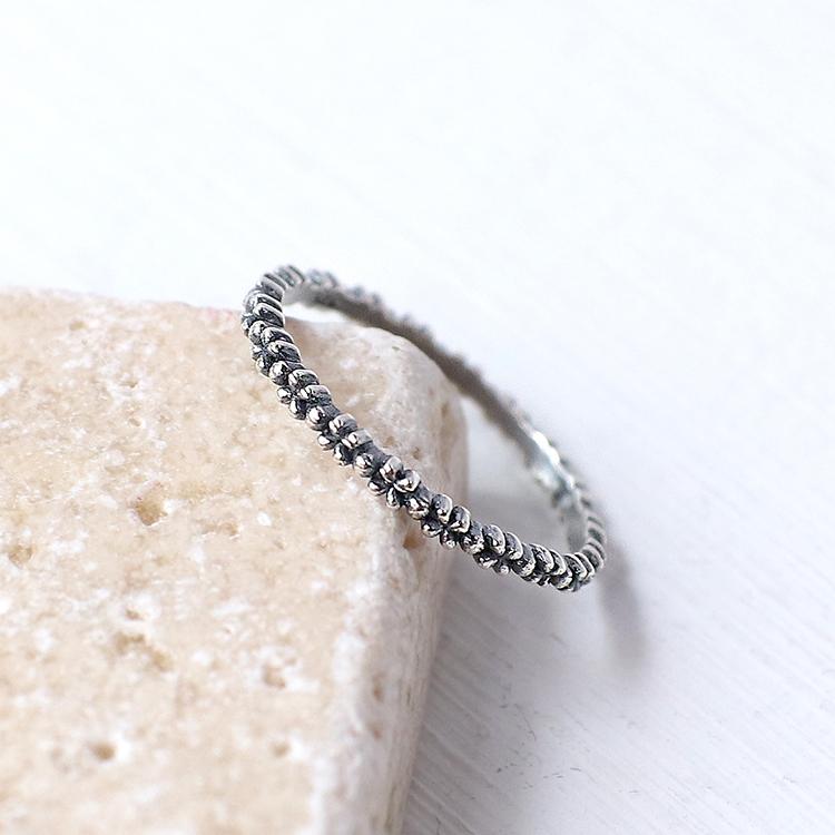 47Bag 925 Silver Layered Thin Ring Lobelia