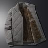 Winter Men Fleece Warm Padded Jacket Men Stand Collar Thermal Parkas Men Cotton Thicken Windbreaker Jacket Men Clothing