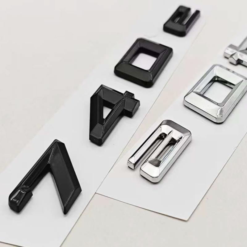 3D ABS Chrome Car Letters Logo 740e Rear Trunk Badge Emblem Sticker For BMW 7 Series EV 740e G11 Auto Tail Marking Accessories