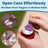 1/6Pcs Dustproof Can Opener With Easy-Open Lid Plastic Simple Mini Can Opener For Soda And Beverages Outdoor Tableware