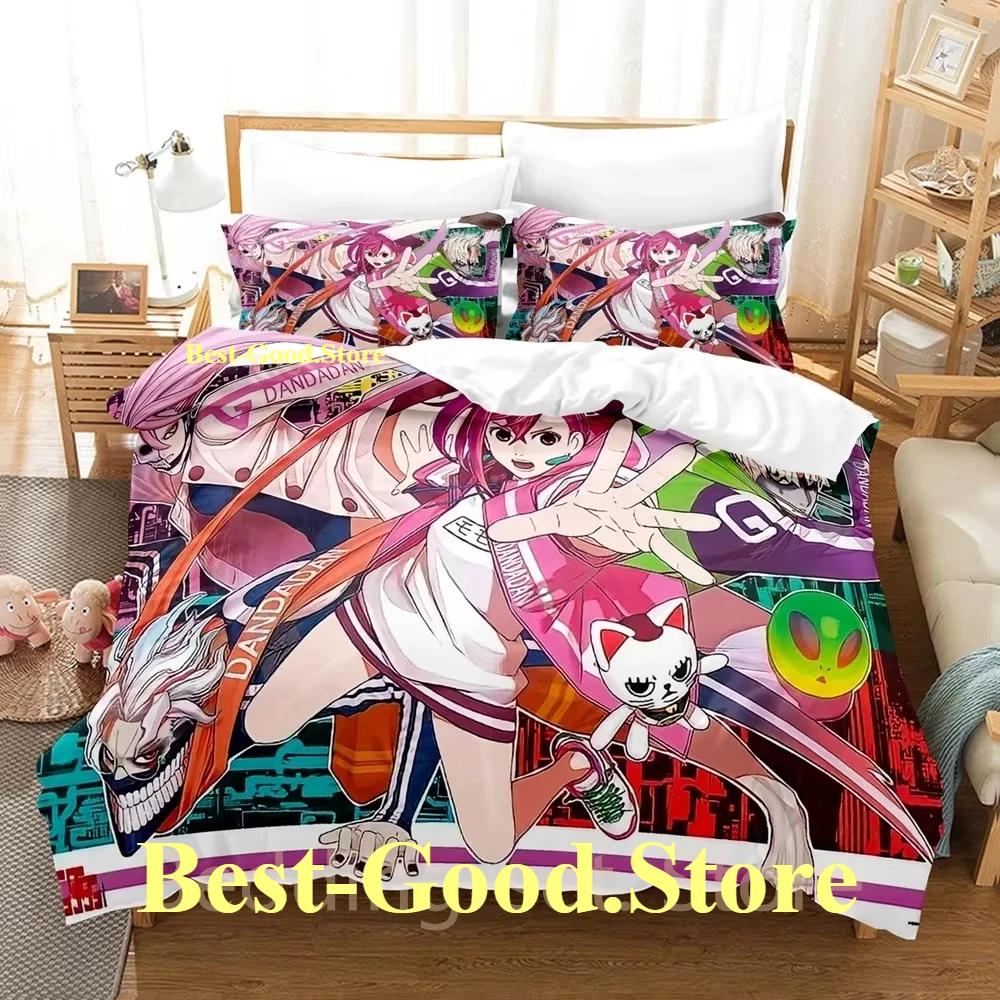 

Comforter Dandadan Bedding Set Single Twin Full Queen King Size Bed Set Adult Kid Bedroom s Print Anime Bed Comforter (quilt)-EU Single(135*200cm)3pcs