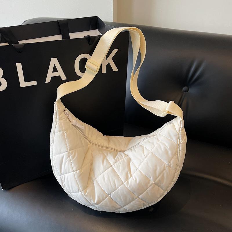 

Водонепроницаемая сумка через плечо на одно плечо Сумка-пельмень Сумка через плечо Diamond Cotton Jacket Light Сумка через плечо