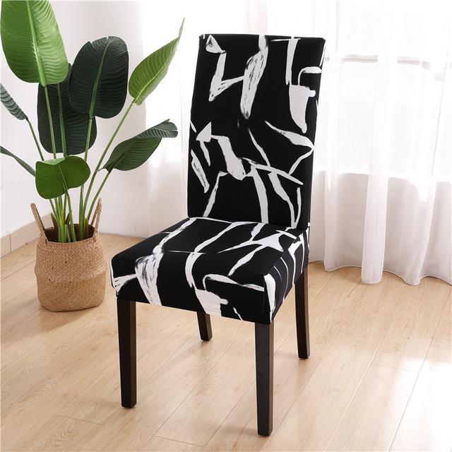 Modern Printed Chair Cover Elastic Seat Covers Slipcover Removable And Washable Stretch Banquet Hotel Dining Room Cover