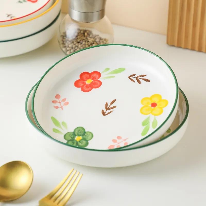 Mädchen-Kohlteller, Keramik, niedlich, kreativ, zum Kochen, Porzellan, für den Haushalt