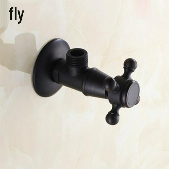 Antikes Messing Geschnitzt Retro Verdickt Schwarz Explosionsgeschützt Heiß/Kalt Eckventil