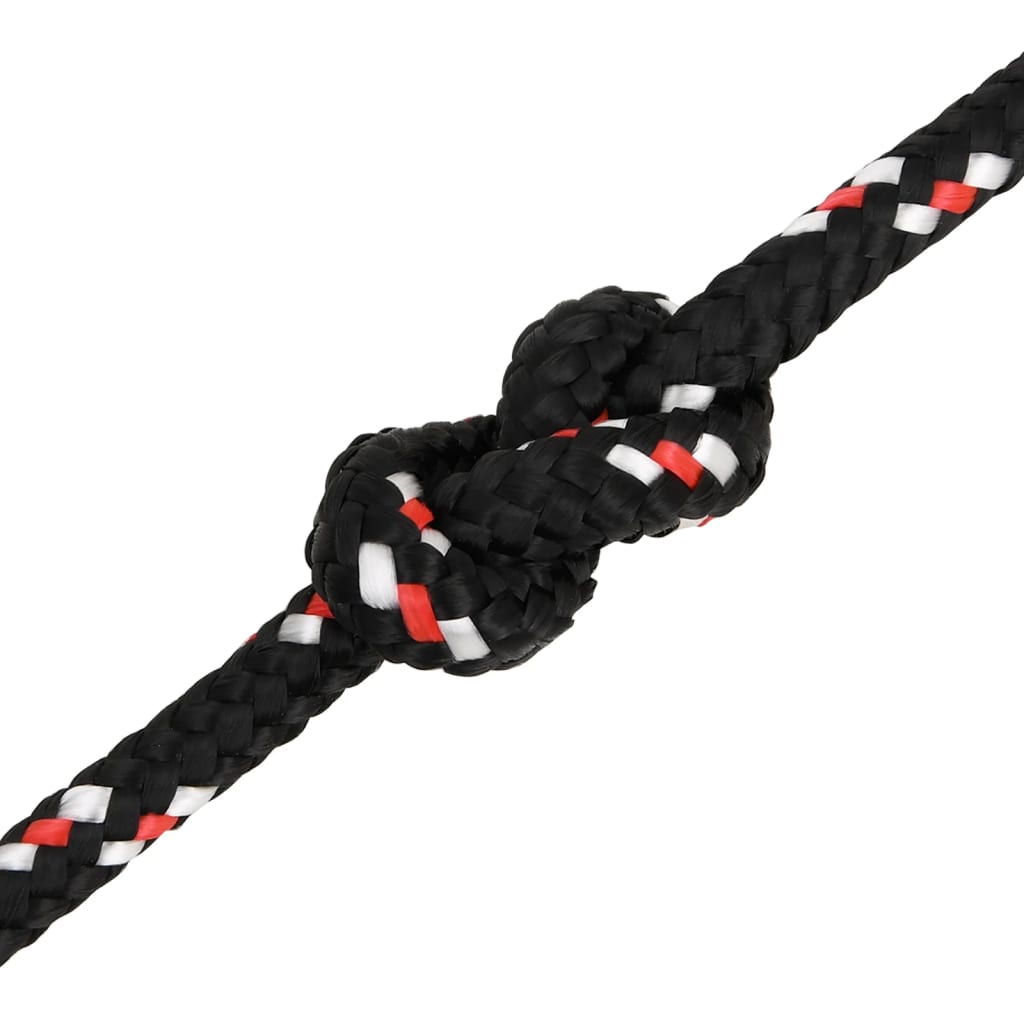 Vidaxl Linka Żeglarska, Czarna, 8 Mm, 50 M, Polipropylen