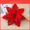 Christmas Flowers With Gold And Silver Plastic Decor For Holiday Tree And Festive Decor