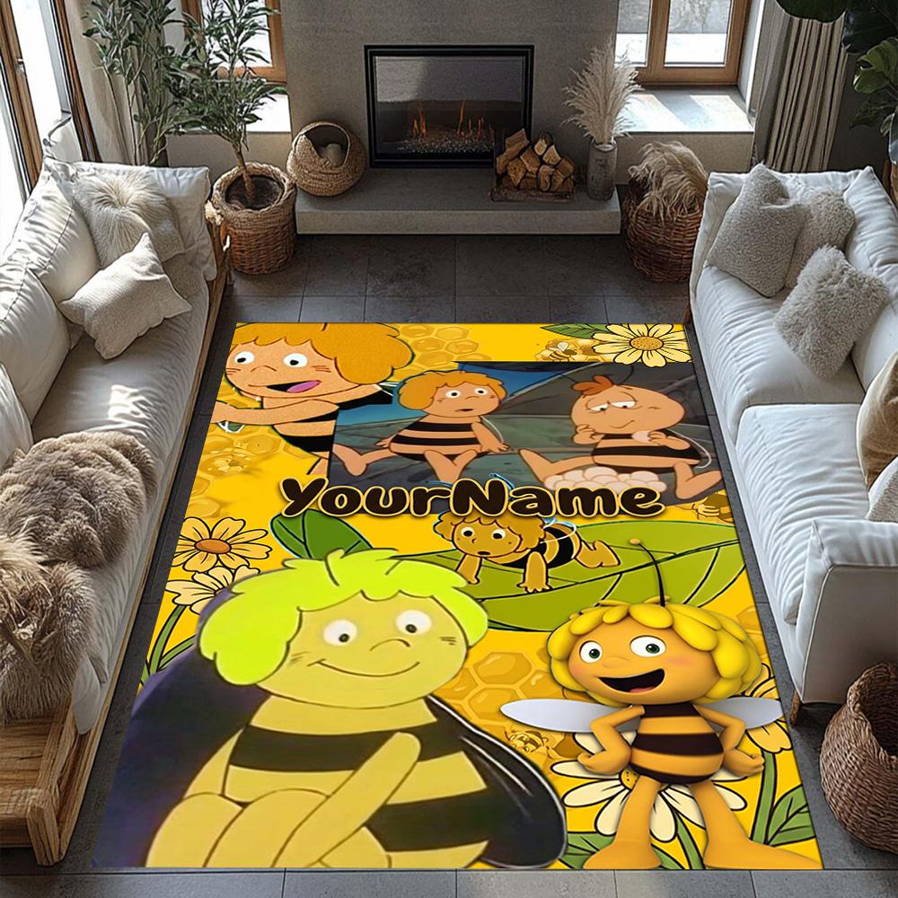 Biene Maja Customize Your Name Area Rug Perfect for Foyer Kitchen Balcony Dining Room Anti-slip Rug Office home decor