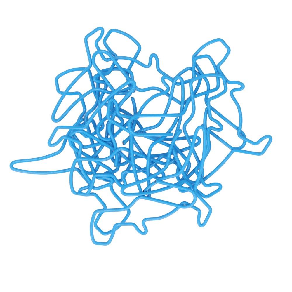 100Pcs Dinosaur Shape Funny Paper Clips Plastic-coated Metal Cute Paperclips  Scrapbook Making