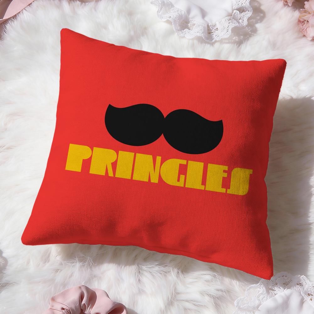 Classic P-Pringles Cushion Cover Premium Comfort Reversible Pillow Cove -Two in One Design for Any Room & Car Interior