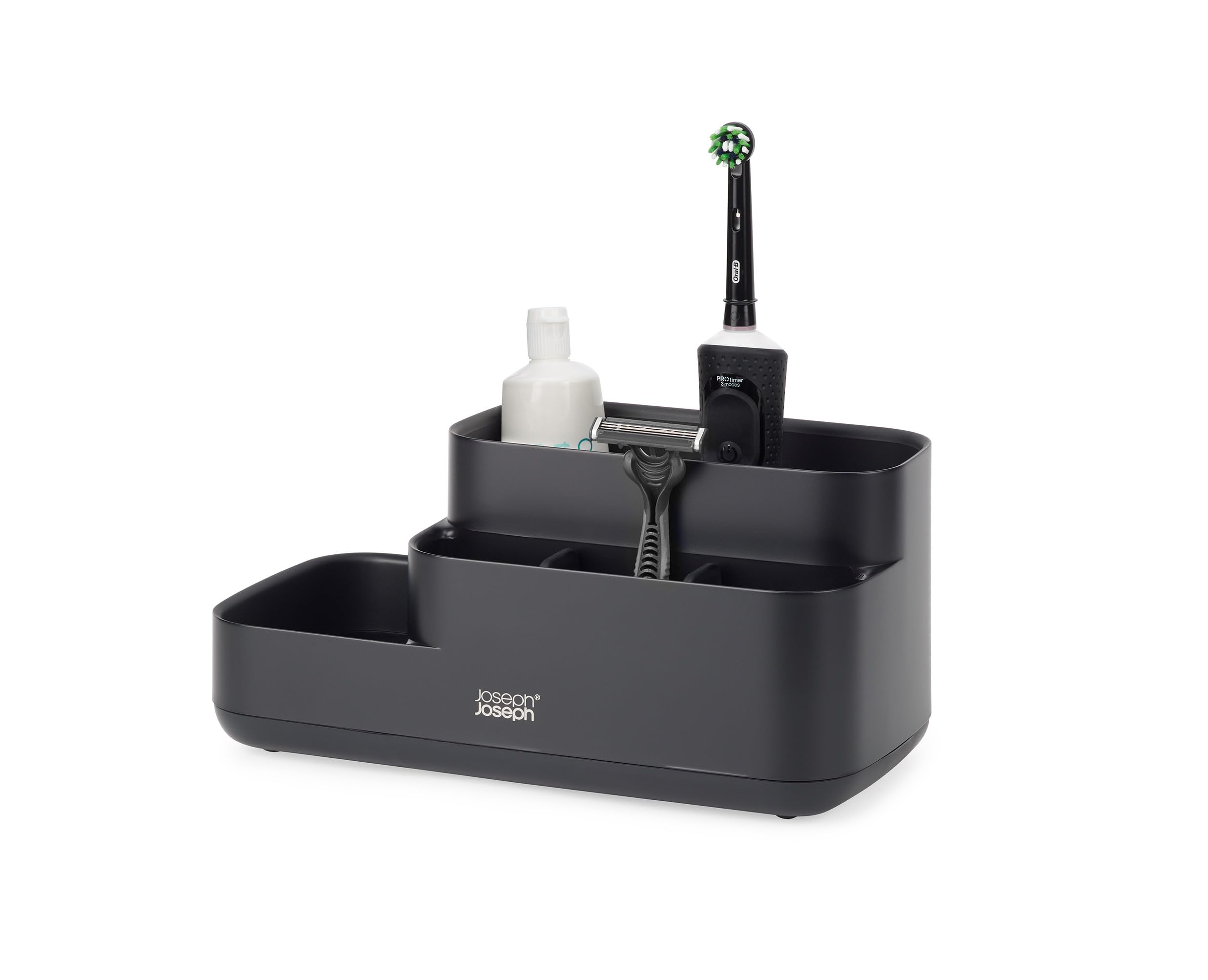 

Joseph Joseph EasyStore Bathroom Storage Caddy Organizer for Bathroom Accessories, Matte Black [Authentic] 70600