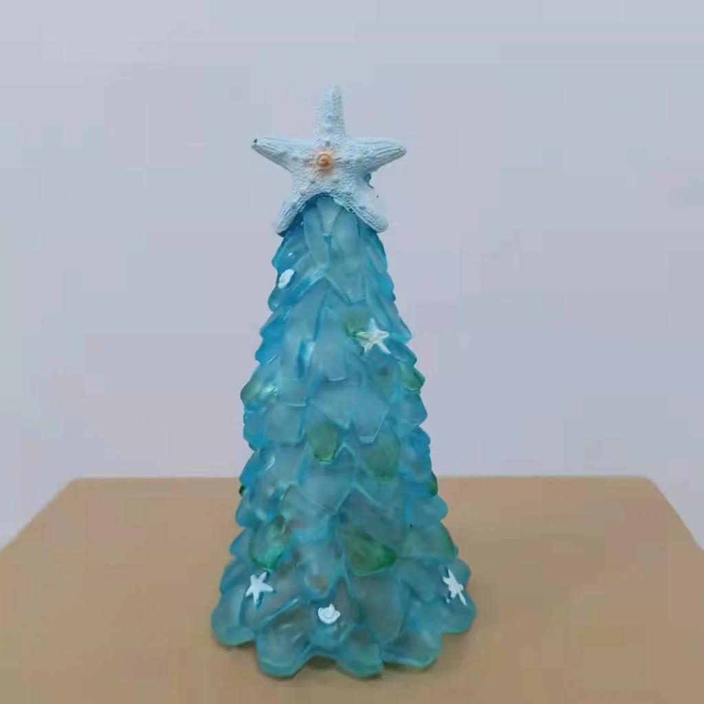 Christmas Starfish Jade Color Resin Christmas Tree Decorations Resin Crafts Home Decoration Design Decorations Wholesale