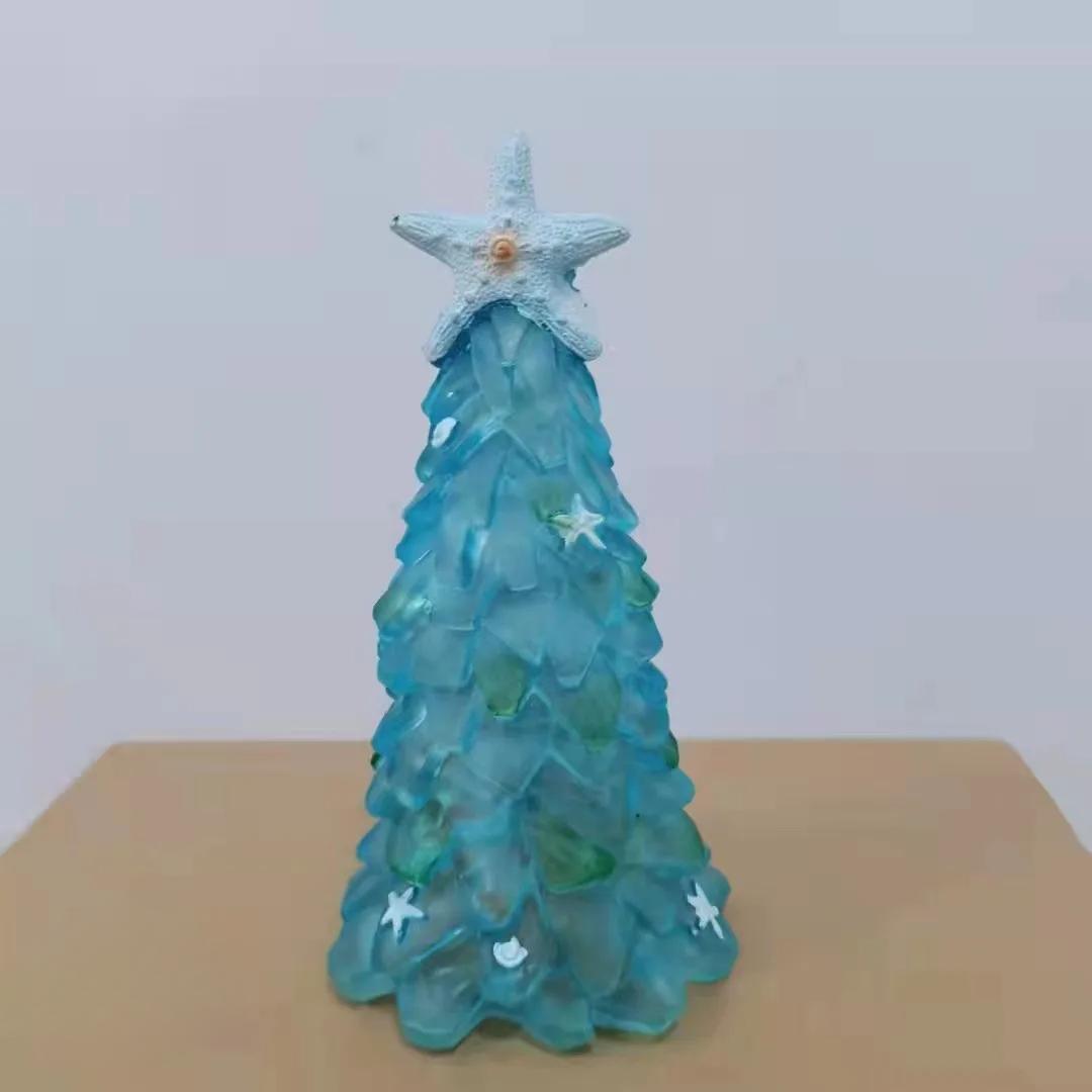 

Christmas Starfish Jade Color Resin Christmas Tree Decorations Resin Crafts Home Decoration Design Decorations Wholesale S синій