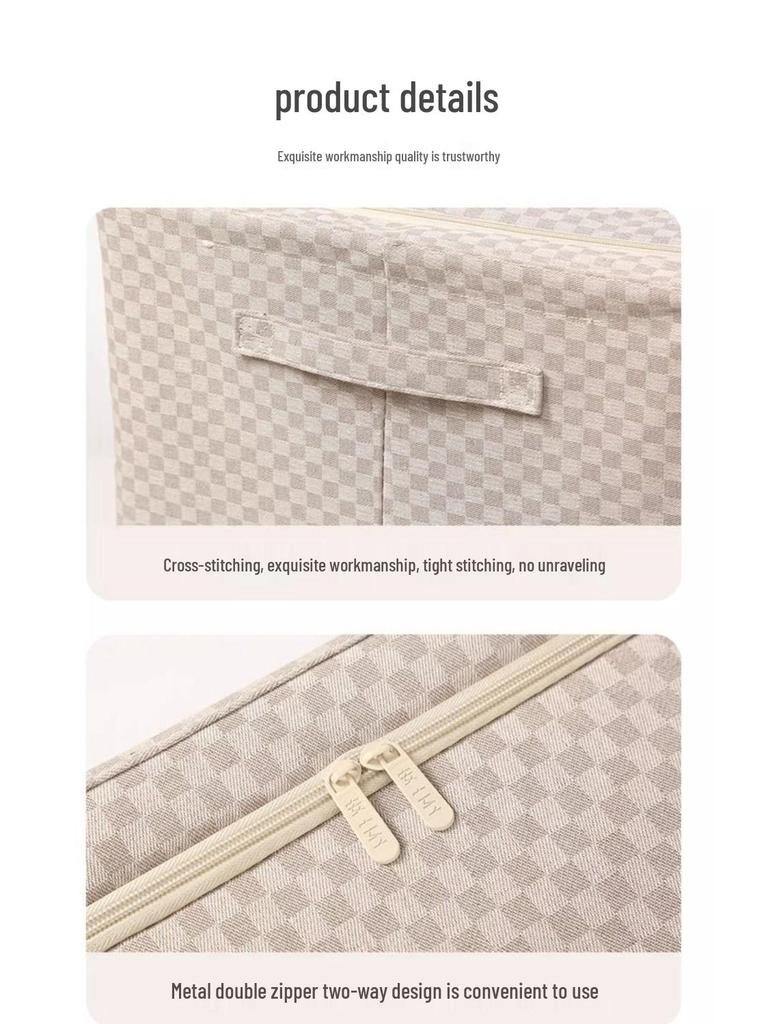 Large Capacity Foldable Fabric Storage Box - Dustproof & Moistureproof with Visibility