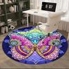 Colorful Butterfly Office Carpet Chair Mats, Vibrant Floral Design for Home Decor, Office Carpet, Living Room Gift, Bedroom Rug, Suitable for Various