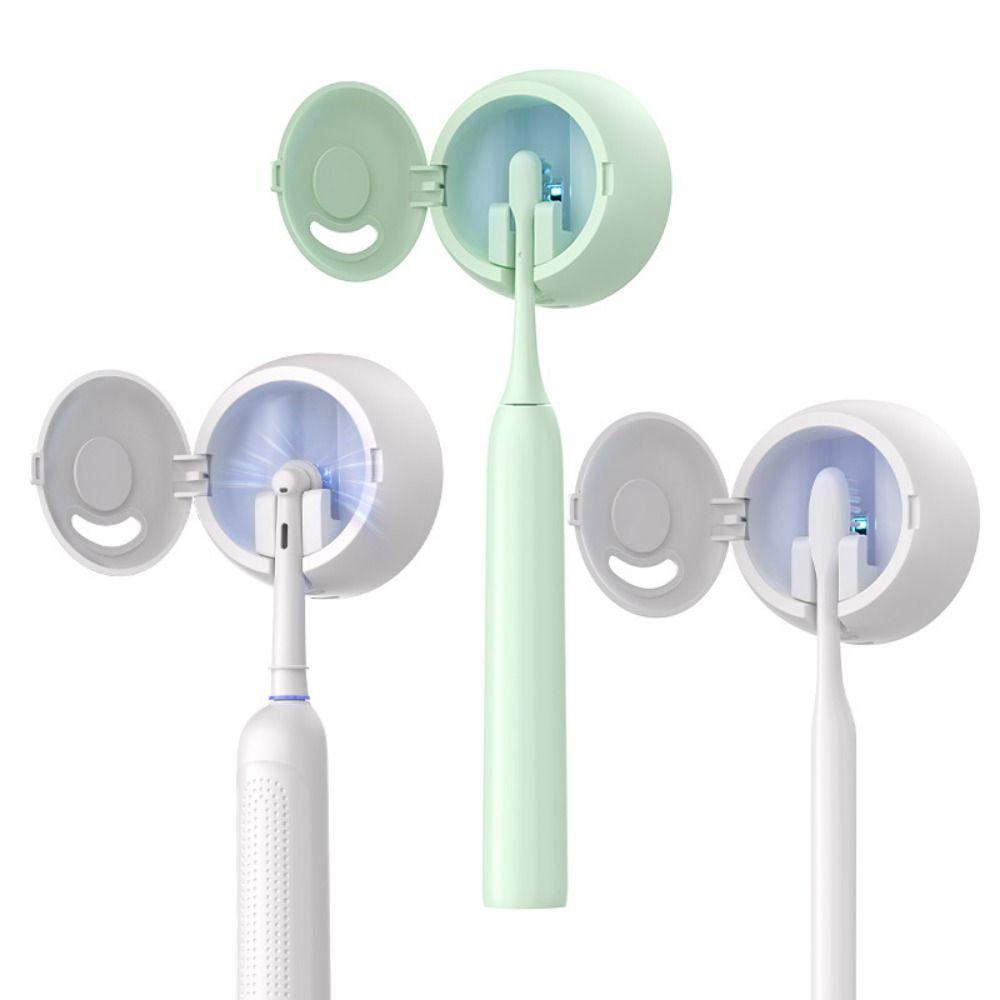 Self-adhesive 2 in 1 Toothbrush Holder Removable Hanging Toothbrush Sanitizer Rack  Home