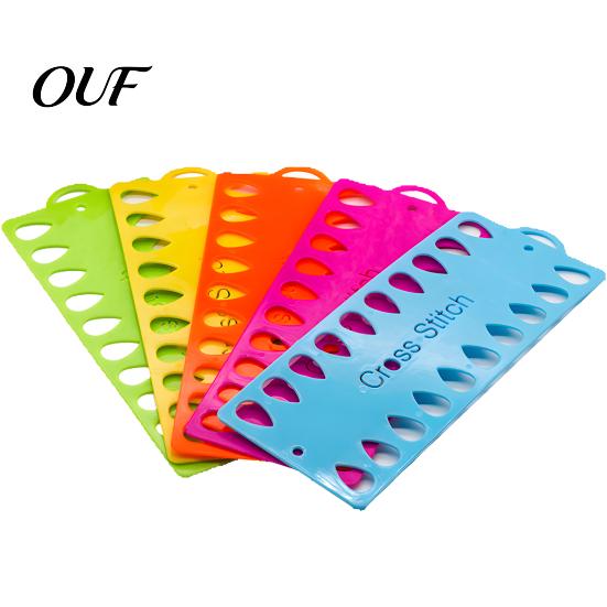 Plastic Thread Holder 5Pcs 20-Hole Embroidery Floss Organizer, Winding Board, Cross Board Stitch Plate, Bobbin for Sewing Crafts Management