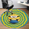 1 Pezzo Tappeto Rotondo da Ufficio Minion, Antiscivolo, Morbido e Resistente, per Decorazione d'Interni, Perfetto per Ufficio, Bella Decorazione