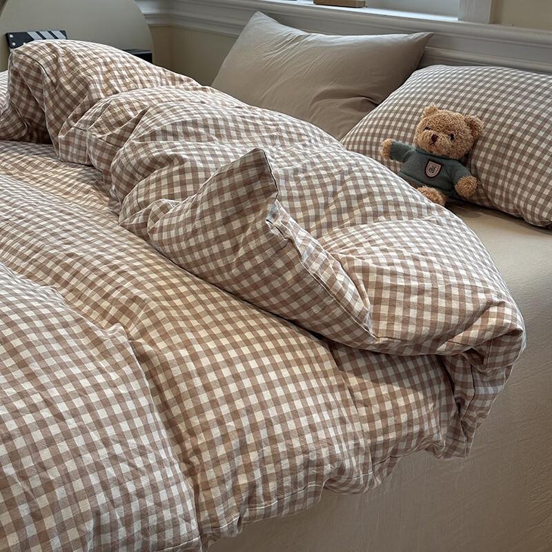 Minimalist Washed Cotton 4-Piece Bedding Set