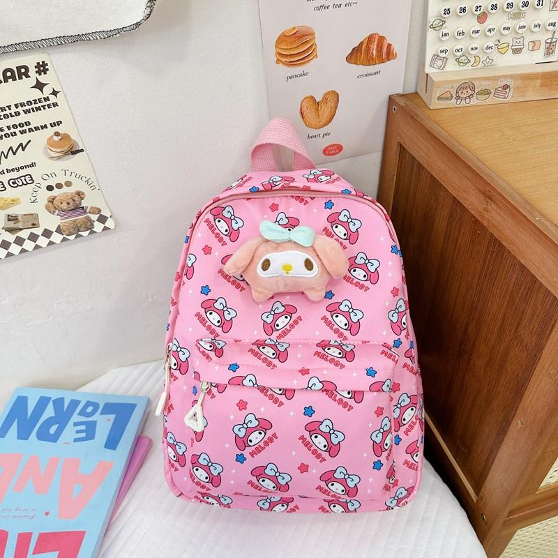 Sac à Dos Enfant Sanrio Hello Kitty Dessin Animé Mignon Grande Capacité Cartable Étudiant Délicat Tendance Girly Garçon Sac Cadeaux