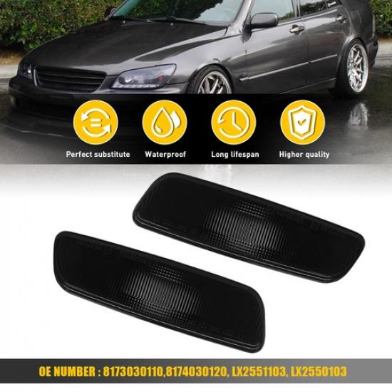 Smoked Front Marker Side Parking Light Housings For Lexus GS430 2001-2005 2002