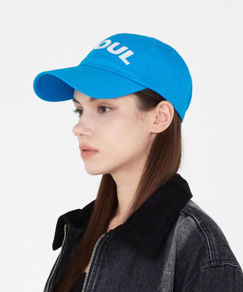 ULUK Seoul Embroidered Cotton Ball Cap _Blue