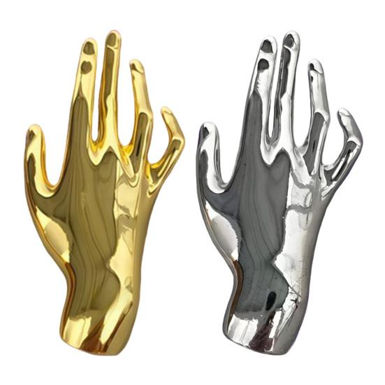 1/2 ks Retro brož Hip Hop styl Design ruky Kovová brož Odznak na batoh Ozdoba na oblečení Šperky Dárky Speciální příležitost Doplněk