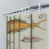 Fish Pattern Shower Curtain Fabric Waterproof Bathroom Decor Home Decoration Wall Hanging Watercolor Print