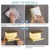 304 Stainless Steel Toilet Paper Holder with Phone Shelf Toilet Paper Dispenser  Bathroom