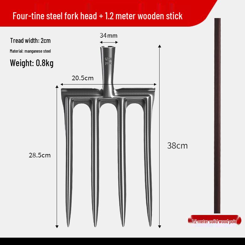 Manual Steel Fork & Shovel Set for Digging Sweet Potatoes and Loosening Soil