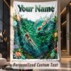 Underwater Coral Paradise 1 Theme Wall Tapestry Customized With Name Text Personalized Hanging Tapestry For Bedroom Living Room Decor