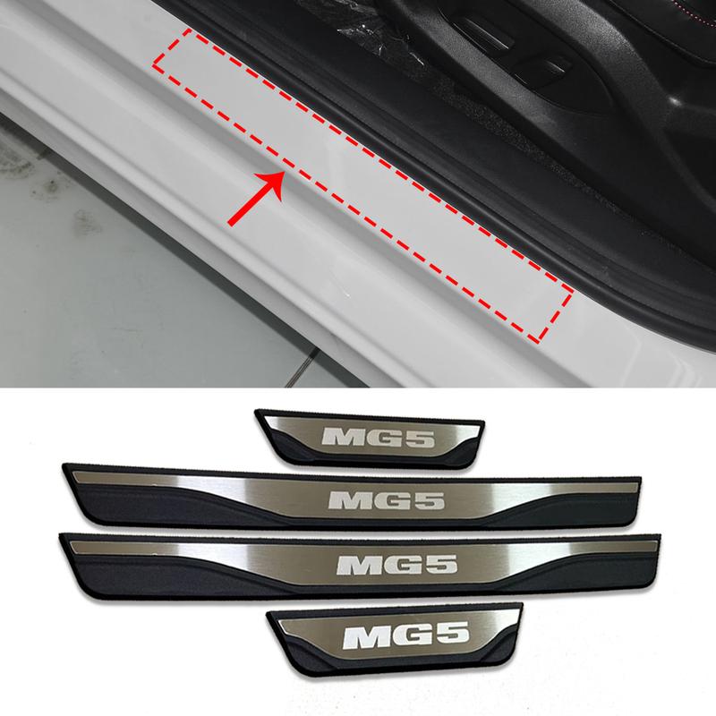 Door Sill Scuff Plate Trim For MG 5 Auto Threshold Protection Car Accessories Welcome Pedal Styling Stickers 2024 2025