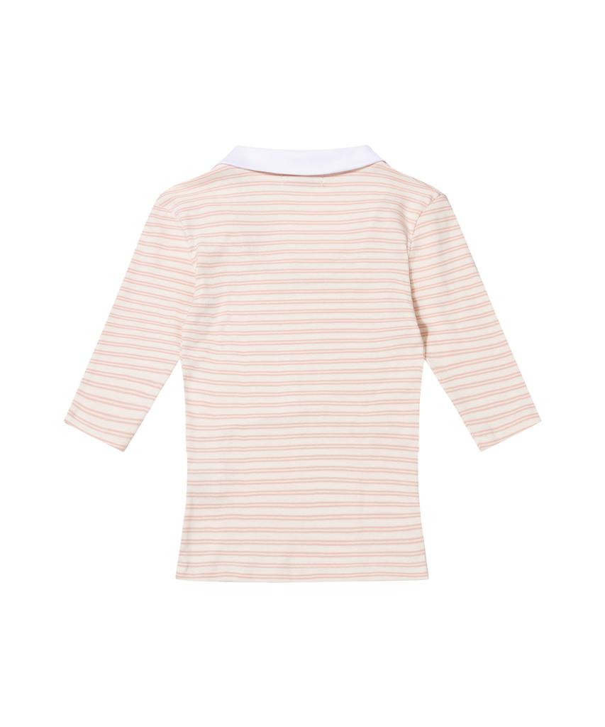 FANCY CLUB Soft Fancy Collar Top (Pink) F26Qb045