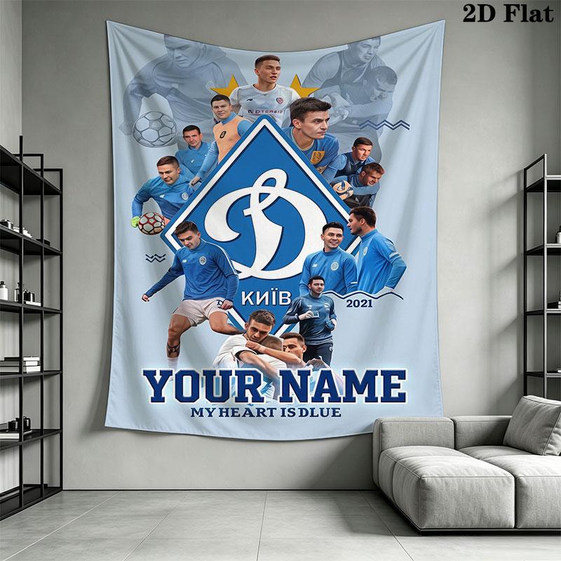 Custom Dynamo Kyiv Wall Hanging Printed Fabric Blanket Decorative Tapestries for Bedroom Living Room Home Decor