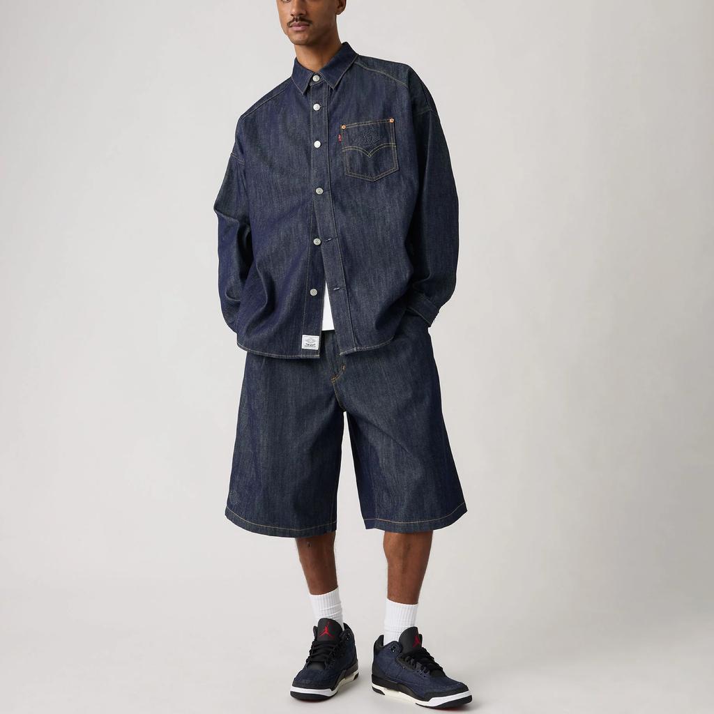 Air Jordan Overshirt Jacket Indigo Unisex Outerwear Blue 005FG0000