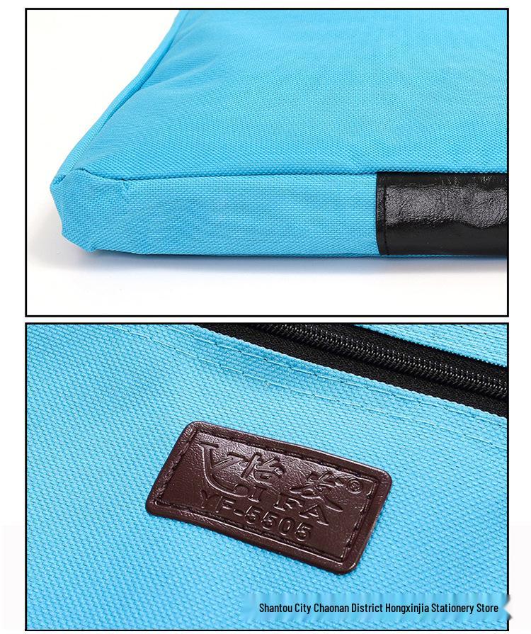 A4 Waterproof Double-Layer Canvas Conference and Document Bag with Logo Printing