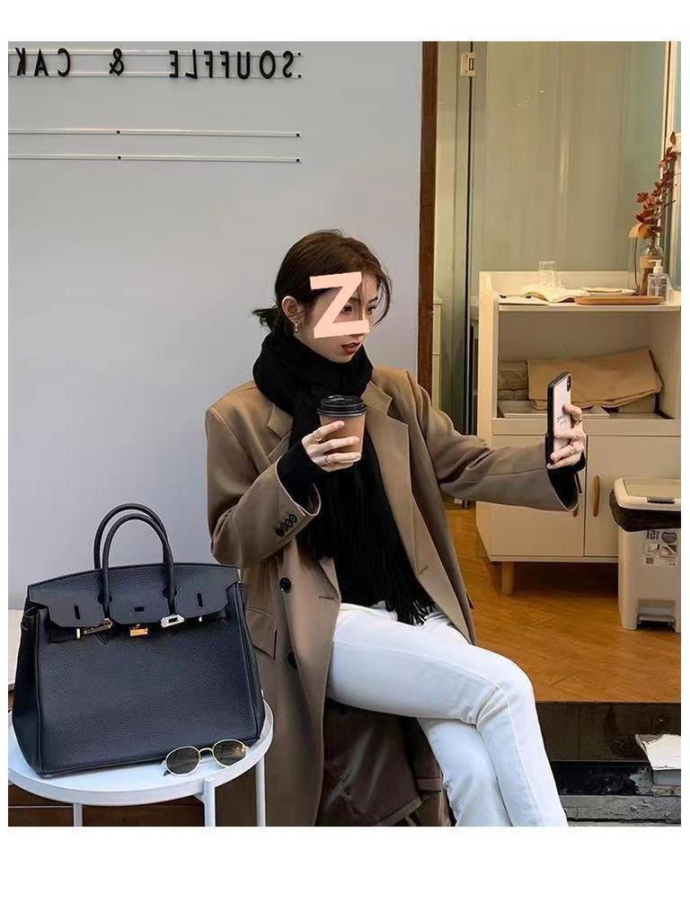 Damen Frühling & Herbst Koreanischer Stil Langer Blazer Mantel - Locker, Einreihig, Hochwertiger Casual Anzug Trench.