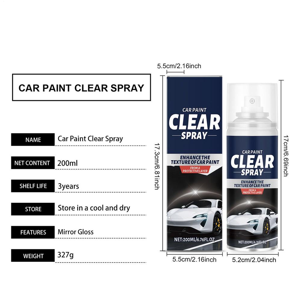 

Exterior Car Cleaner 200ML Clear Coating Liquid Cleaning Mist Exterior Care Products For Shine Rust Prevention Dirt Scratches