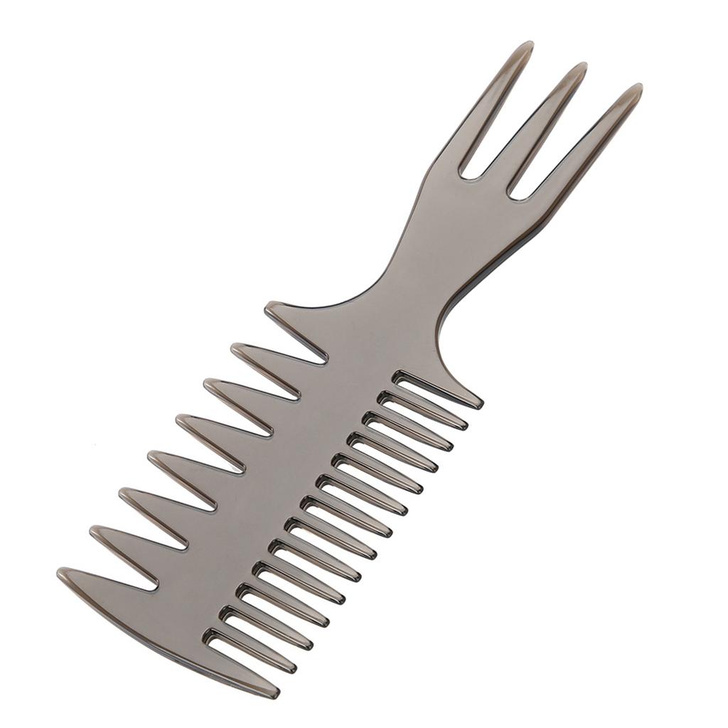 Men Hairdressing Tool Comb Hair Straightening Curling Oil Hair Styling (Fork Comb)