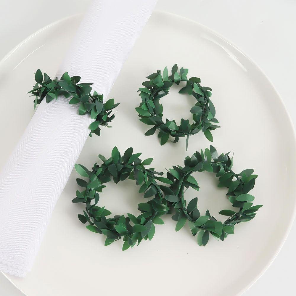 10 Stück Kunststoff Gewebt Handgefertigt Serviettenring Simulation Tischdekoration Bankett