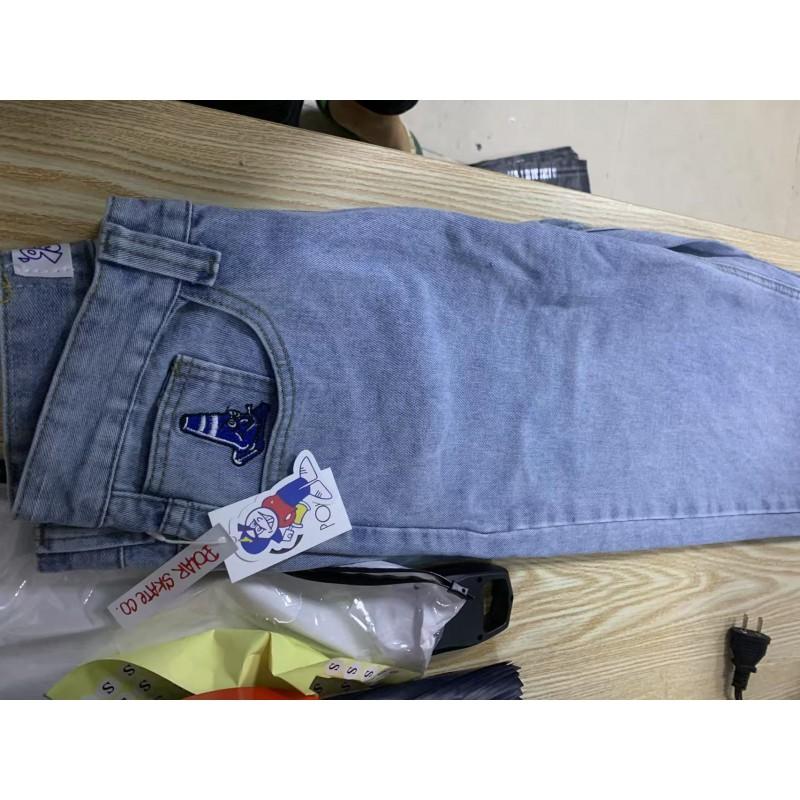 Wide Leg Jeans Y2K Style Teen Boys Loose Fit Casual Denim Pants Skateboard
